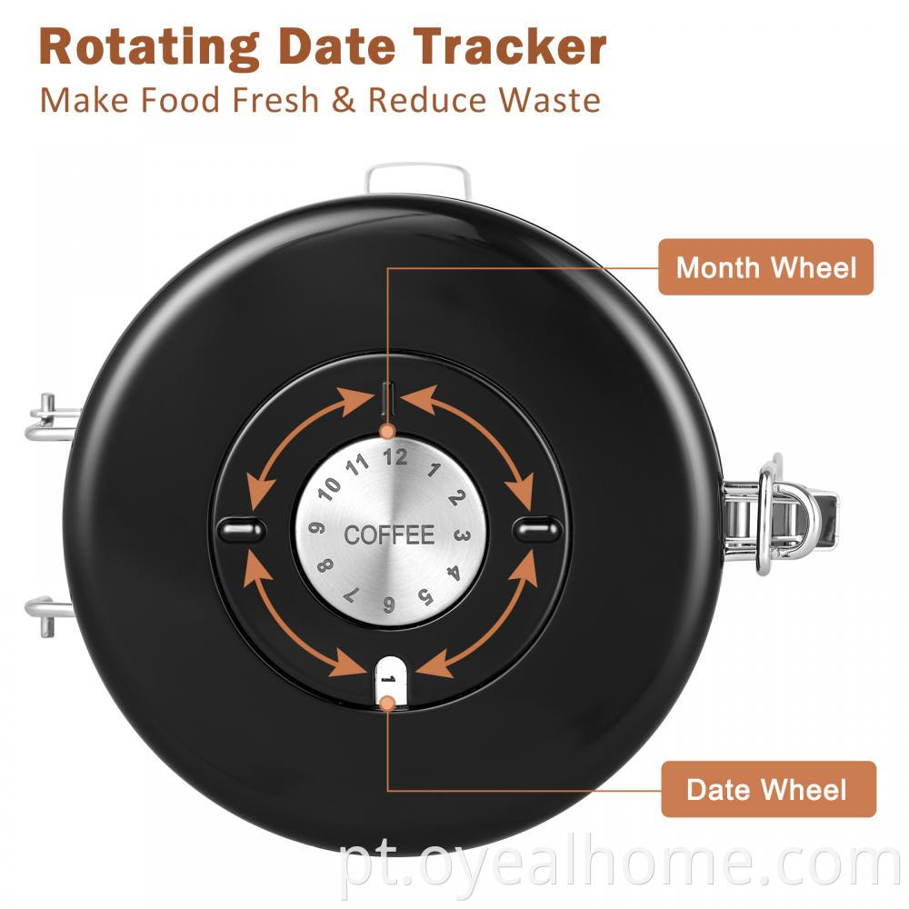 4airtight Coffee Container With Date Tracker